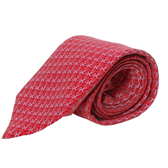 Hermes Other - Hermes Tie Brick Red Silk Twill Classic Geometric Made in France